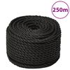 vidaXL Delovna vrv črna 12 mm 250 m polipropilen