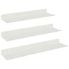 vidaXL Ležeča polica 3 kos Bela 40 x 9 x 2,5 cm Jeklo