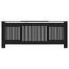 vidaXL Pokrov radiatorja 2 pcs Črna 205 x 20,5 x 81,5cm