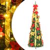 vidaXL Umetna novoletna jelka pop-up 200 LED diod zelena 210 cm