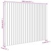 vidaXL Stensko posteljno vzglavje 146,5x3x110 cm trdna borovina