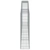 vidaXL Obokane gabion košare 15kosov 400x30x120/140cm pocinkano železo