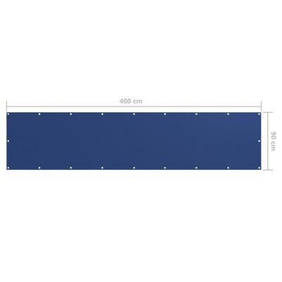 vidaXL Balkonsko platno modro 90x400 cm oksford blago