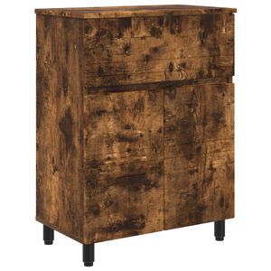 vidaXL Kopalni&scaron;ka enota Dimljen hrast 60 x 35 x 80 cm Inženirski les