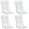 vidaXL Blazine za stole 4 kosi vzorec listov blago