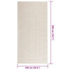 vidaXL Rug "ZIZUR" Cream 100x200 cm Juta videz Notranje in zunanje