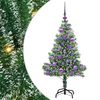 vidaXL Umjetno božično drevo s snežno obloženimi vejicami in LED lučko