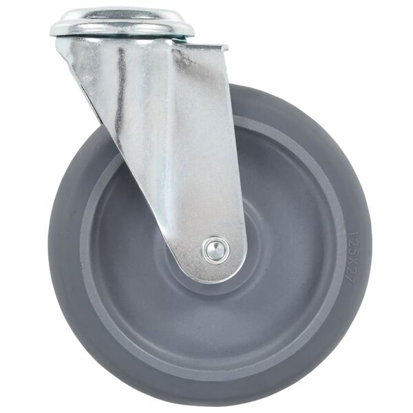 vidaXL Gibljiva kolesa z luknjami za sornik 4 kosi 125 mm