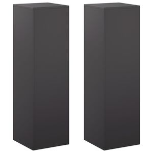 vidaXL Stojalo za rastline 2 pcs Črna 30 x 30 x 100 cm Jeklo