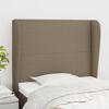 vidaXL Vzglavje z u&scaron;esi taupe 93x23x118/128 cm blago