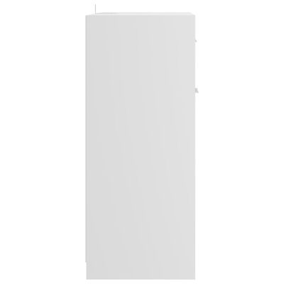 vidaXL Kopalniška omarica visok sijaj bela 60x33x80 cm iverna plošča