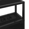 vidaXL Skladi&scaron;čni naslon s polico Črni hrast 75 cm Konstruiran les
