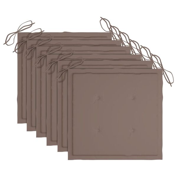 vidaXL Zunanji jedilni stoli 6 kosov z blazinami trden akacijev les