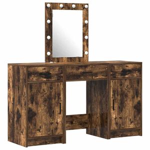 vidaXL Toaletna mizica Rjava 50 x 41 x 135 cm Inženirski les