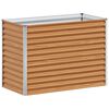 vidaXL Vrtna visoka greda Svetlo rjava 98 x 50 x 68 cm Cinkana jeklena