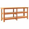 vidaXL Delovna miza s polico 181,5 x 50 x 80 cm Trdna borovina