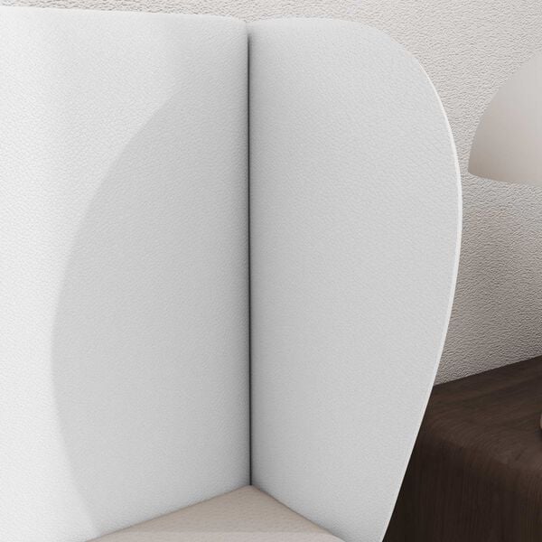 vidaXL U&scaron;esni vzglavnik Bela 40 x 23 x 6 cm Pena in načrtovan les