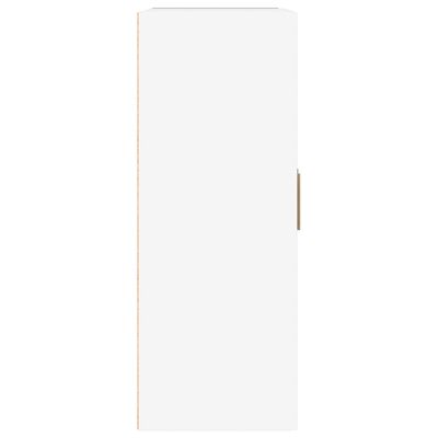 vidaXL Stenska omarica visok sijaj bela 69,5x32,5x90 cm inženirski les