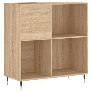 vidaXL Omarica za gramofonske plo&scaron;če hrast sonoma 84,5x38x89 cm les