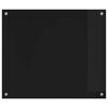 vidaXL Zaščita za kuhinjo Črna 70 x 60 cm kaljeno steklo