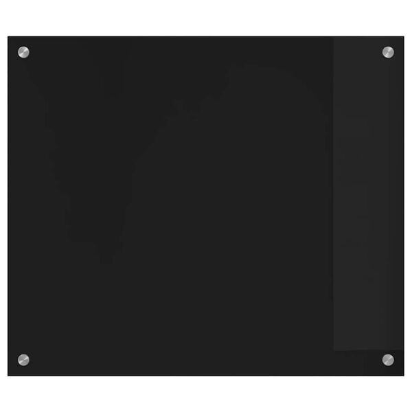 vidaXL Zaščita za kuhinjo Črna 70 x 60 cm kaljeno steklo