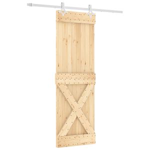 vidaXL Drsna vrata 70 x 210 cm Masiven borov les (neobdelan)