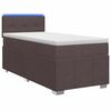 vidaXL Postelja boxspring z vzmetnico Temno rjava 100 x 200 cm Blago