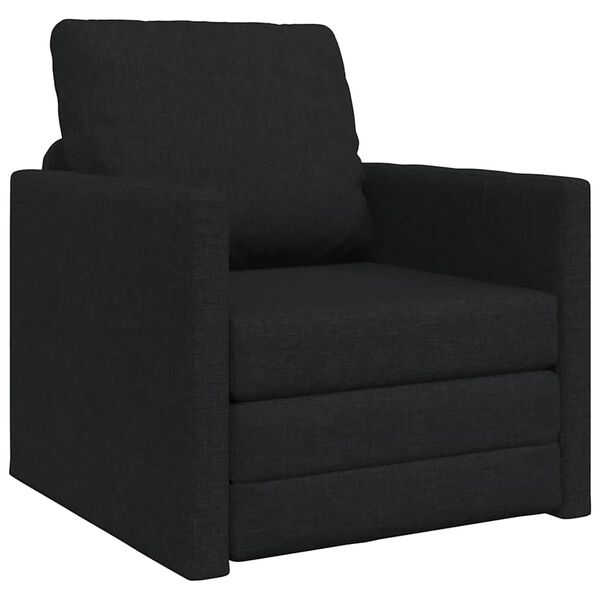 vidaXL Sofa postelja 60cm Črna blago