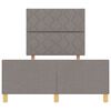 vidaXL Konstrukcija postelje z vzglavjem Taupe 120 x 200 cm blago