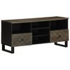 vidaXL TV omarica črna 100x33x46 cm trden mangov les