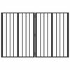 vidaXL Pasja vrata 2 pcs Črna 60 x 80 cm Cinkana jeklena