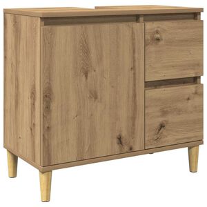 vidaXL Omarica za umivalnik artisan hrast 65x33x60 cm inž. les