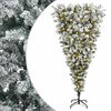 vidaXL Obrnjen umetni viseči božični dreves 150 cm 150 LED Toplo bela