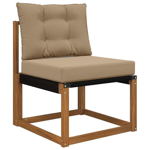 vidaXL Zunanja blazina za kavč 2 pcs Taupe Poliester