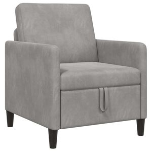 vidaXL Sofa s shrambo Svetlo siva 72 x 78 x 87 cm Poliester