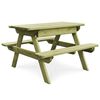 vidaXL Otro&scaron;ka piknik miza s klopmi 90x90x58 cm impregnirana borovina
