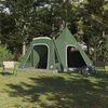 vidaXL Teepee &scaron;otor s streho s shranjevanjem Zelena 545 x 450 x 295 cm