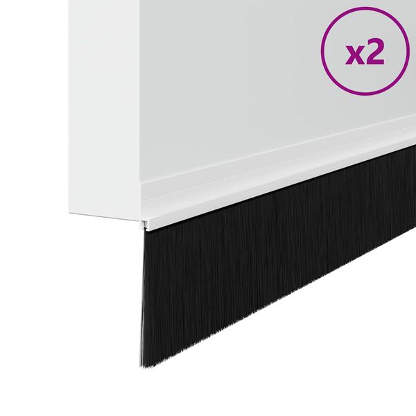 vidaXL Samolepljiva tesnila za vrata 2 pcs Bela 100 cm