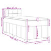 vidaXL Box spring postelja z vzmetnico krem 80x200 cm blago
