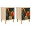vidaXL Nočna omarica ZAANDAM 2 kos Sonoma hrast 36 x 33 x 50 cm