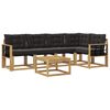 vidaXL Zunanja garnitura za sedenje 6 kos Bela in črna