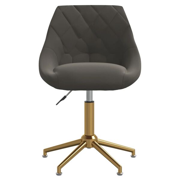 vidaXL Vrtljivi jedilni stoli 4 kosi temno siv žamet