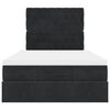 vidaXL Otomanski posteljni okvir z vzmetnicami črn 120x190cm žamet