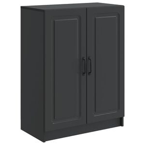vidaXL Strani &scaron;al Črna 66 x 34,5 x 87 cm Inženirski les