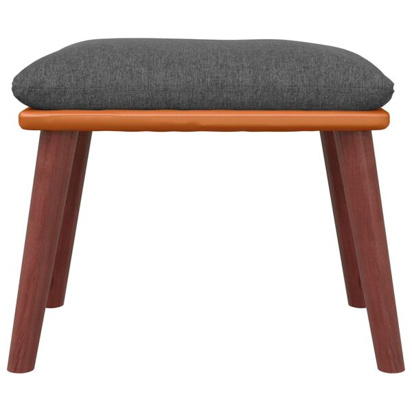 vidaXL Stolček za noge temno siv 45x29,5x35 cm blago in umetno usnje