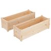 vidaXL Vrtno cvetlično korito 2 kosa 100x31x31 cm trdna borovina