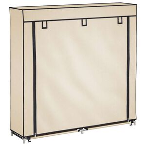 vidaXL Omarica za čevlje s pokrivalom blago 115x28x110 cm krem