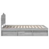 vidaXL Konstrukcija postelje z vzglavjem Siva Sonoma 120 x 190 cm