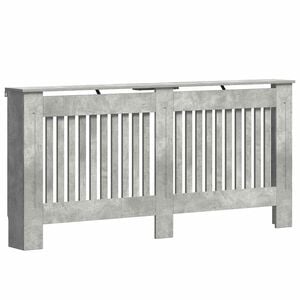 vidaXL Pokrov radiatorja Betonsko siva 172 x 19 x 81,5 cm
