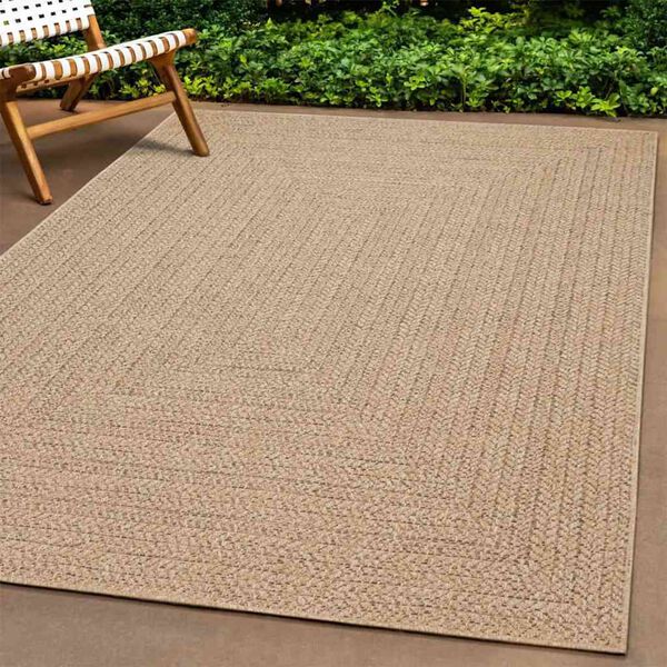 vidaXL Rug "ZIZUR" Bež 80x250 cm Juta videz Notranje in zunanje